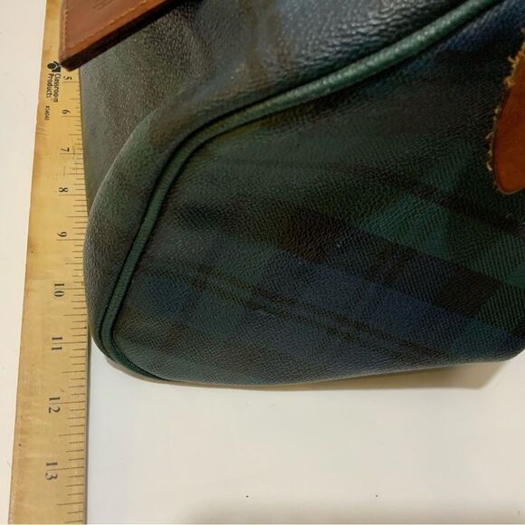 Polo Ralph Lauren Vintage Bag  Pvc Checkered Pattern Top Handle Travel Bag - Picture 10 of 16
